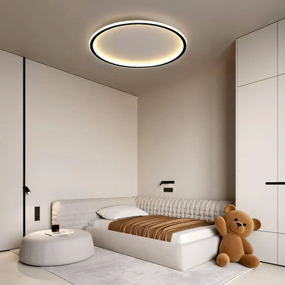 Round LED Flush Mount Ceiling Light 12in 16in 20in Metal Fixture Dimmable Color Temperature Living Room Bedroom Office Hallway