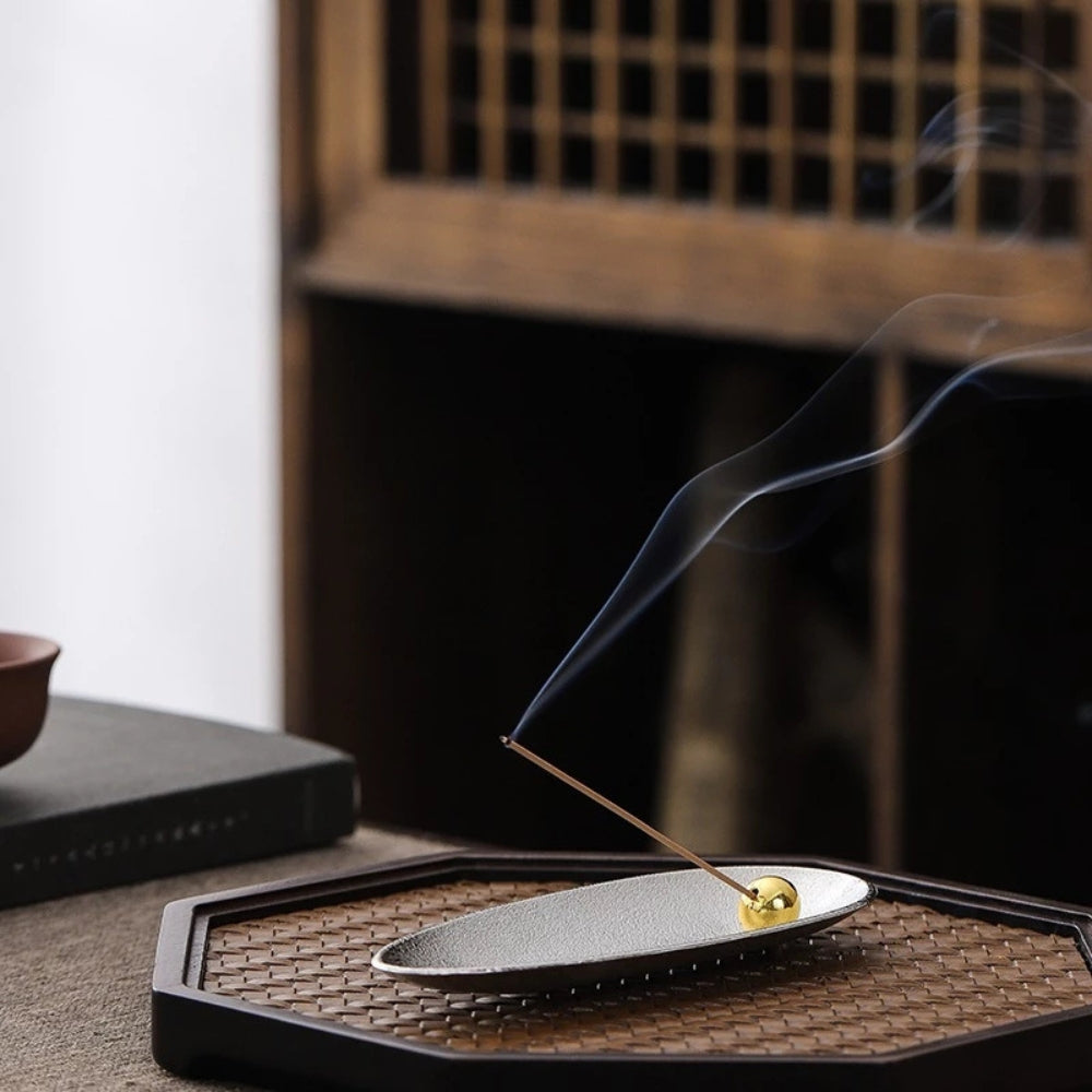 Zircon Incense Holder - Durable Copper, Adjustable Angle