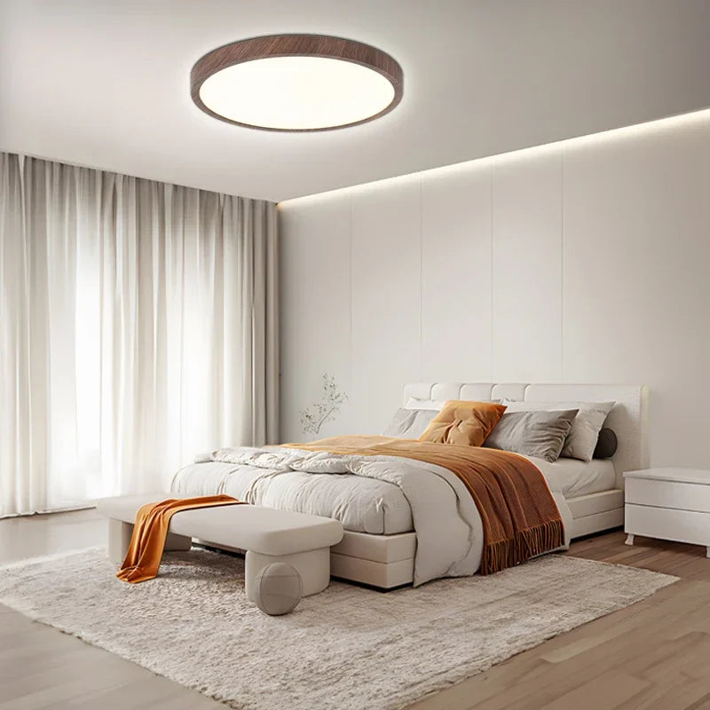 Serene Light | Ultra-Thin Flush Mount with Japandi-Inspired Design | Soft Ambient Illumination for Modern Spaces