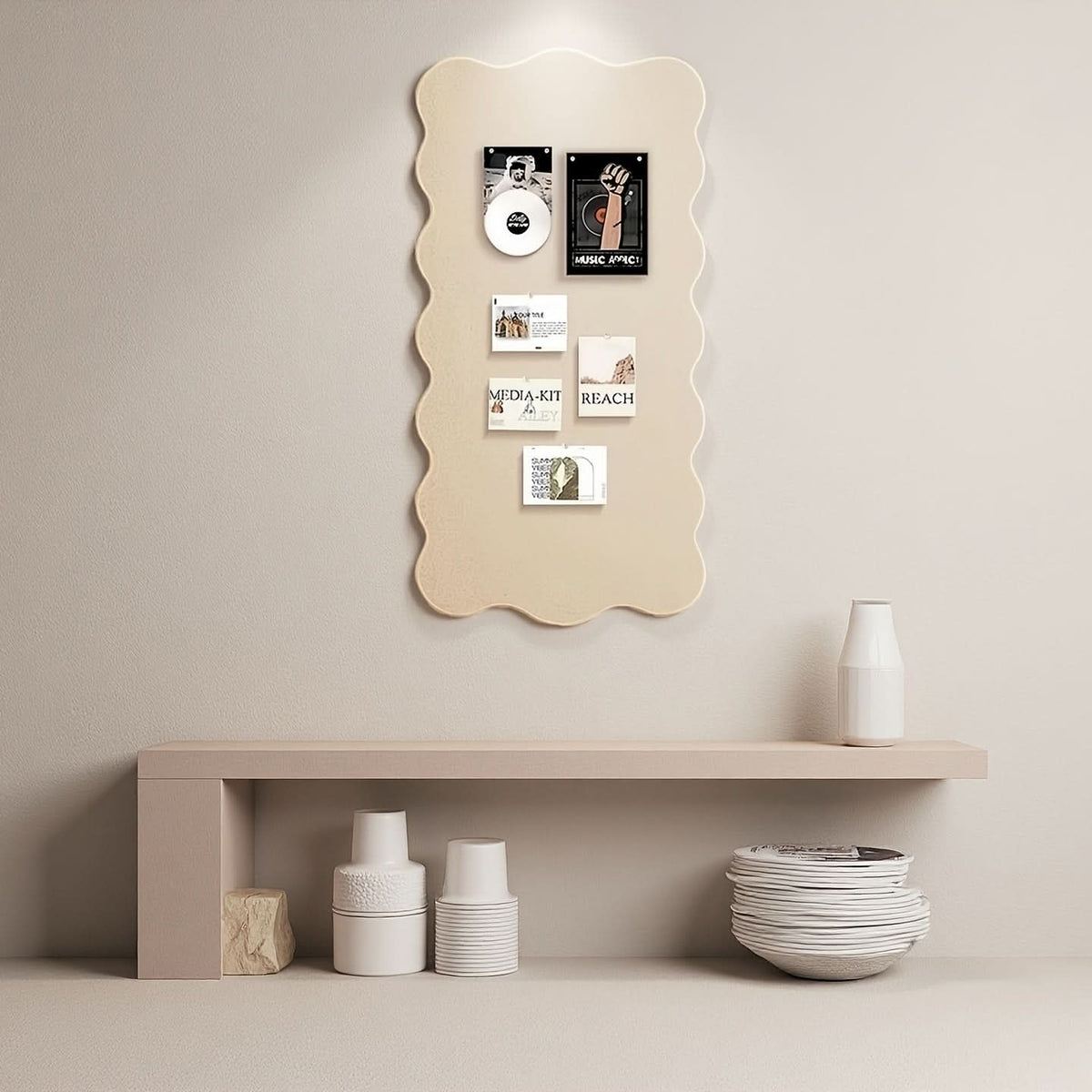 Felt Pin Board with Push Pins – 24×47 in Wall Organizer for Notes, Photos & Memos – Home Office Bulletin Display