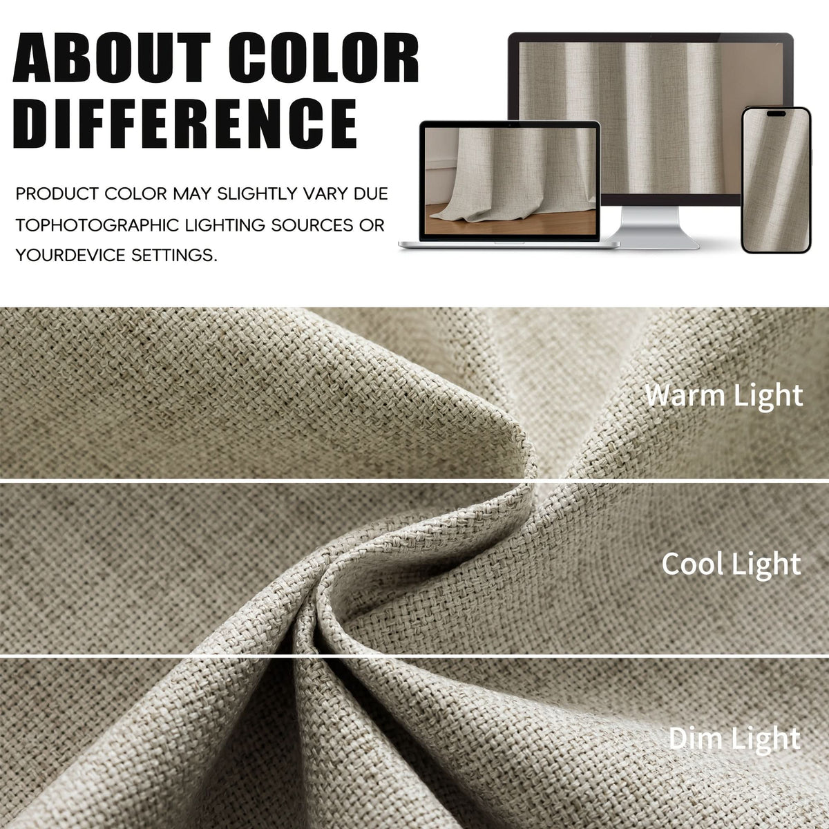 BURLAPLIVA – Blackout Textured Curtains for Elegant Living Rooms