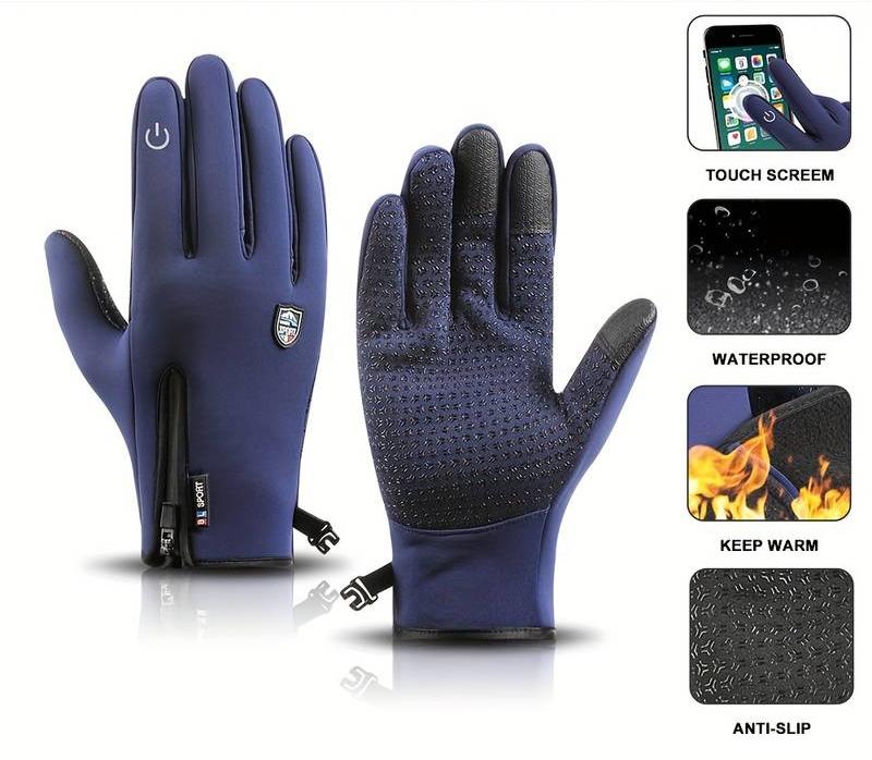 Touchscreen Winter Gloves Waterproof Windproof USB Rechargeable Thermal Heated for Skiing Cycling Driving Outdoor Activities Men Women