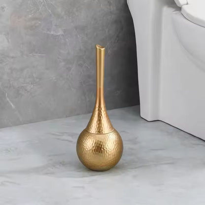 Premium Toilet Brush with Covered Holder Stand ABS Bathroom Cleaning Tool Modern Design Hygienic Storage Four Finishes