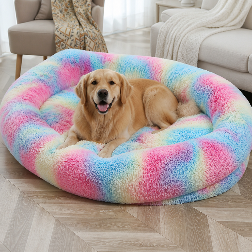 Ortekor Orthopedic & Washable Faux Fur Human Dog Bed (Detachable Cover)