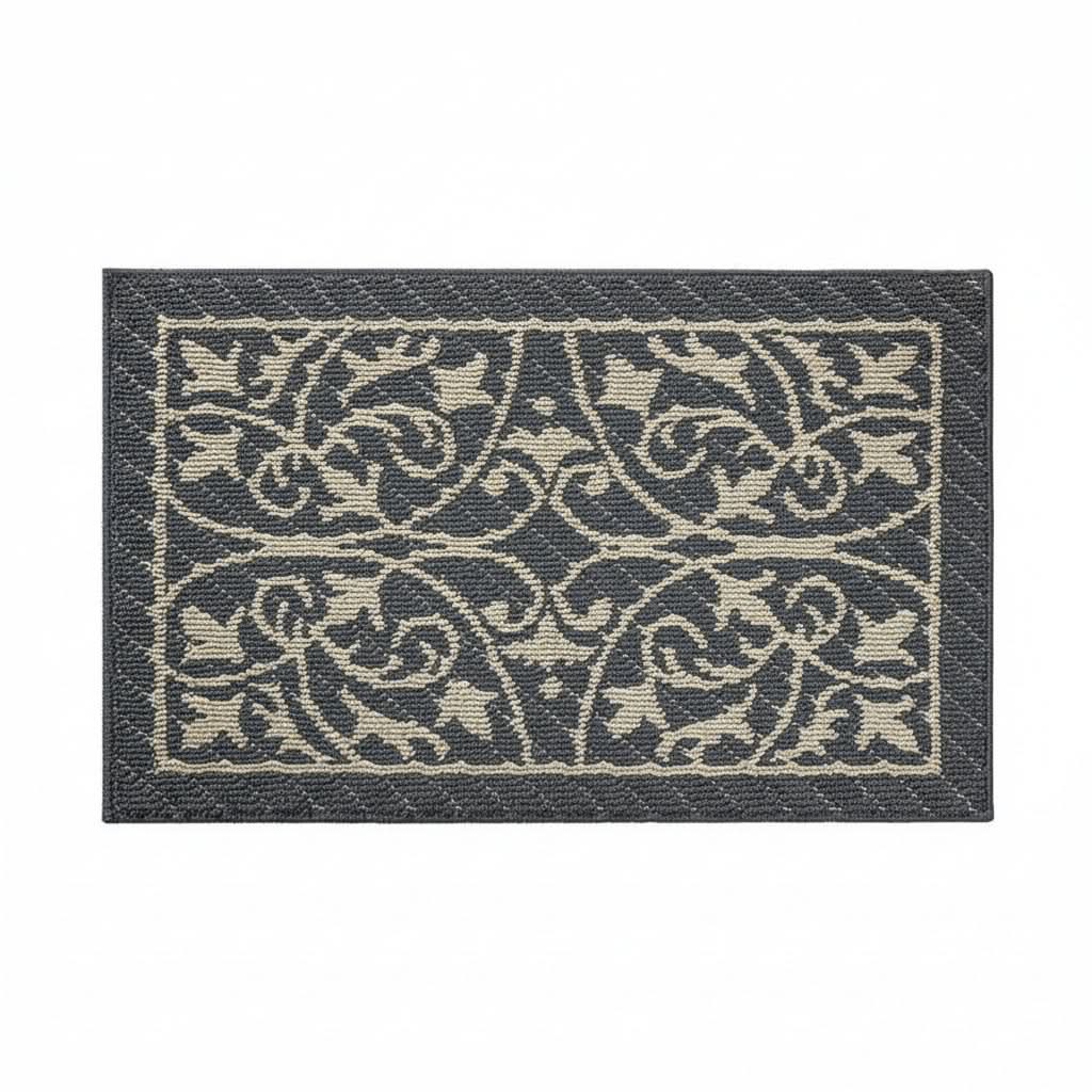 Entryway Mat with Non-Slip Rubber Backing – Low Profile Door Mat for Indoor Use – Traps Dirt & Moisture – Machine Washable