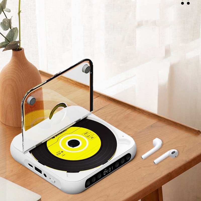 Rechargeable Disc Player with Bluetooth 5.3 Wireless Audio for Home Travel Study Music MP3 CD-R Support 3.5mm Headphone Jack USB-C Charging