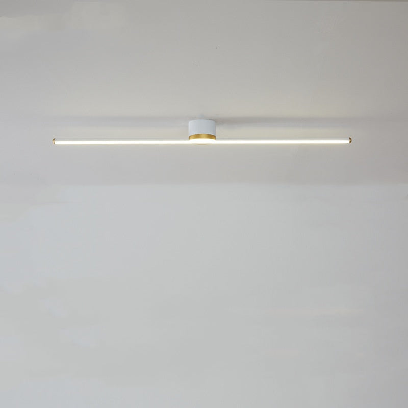 Sleek LED Flush Mount Ceiling Light for Bedroom Living Room Kitchen Hallway Modern Linear Panel Fixture with Silicone Diffuser