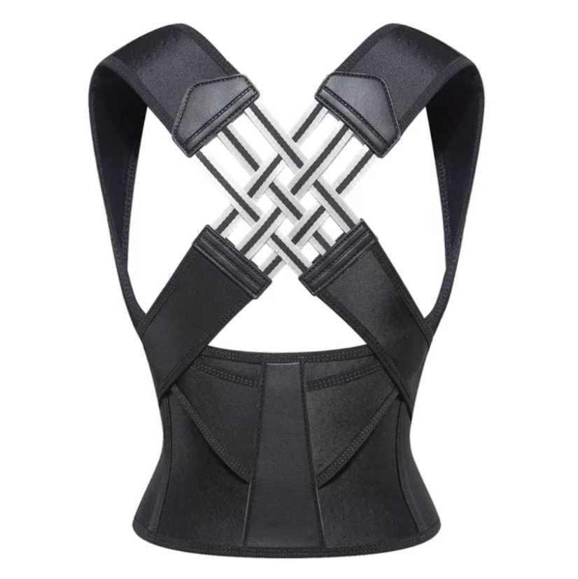 Posture Corrector Brace for Back and Shoulder Support – Dual Cross-Strap Alignment System for Men and Women – Adjustable Upper Body