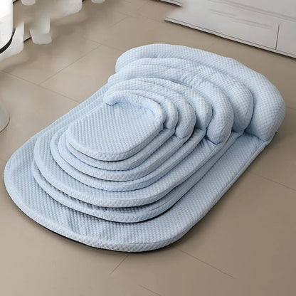 Cooling Dog Bed for Summer, Large Dog Bed with Washable Cover, Cat Bed for Kittens, Pet Beds with Cooling Silk Fabric