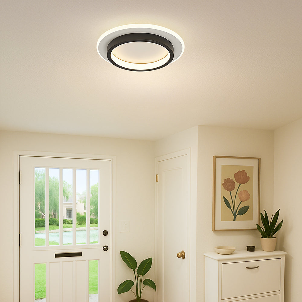 Round Flush Mount LED Light 2 in Low Profile for Bedroom Hallway Living Room Kitchen Entry Modern Ultra Slim Disk Design 10W 20W Integrated