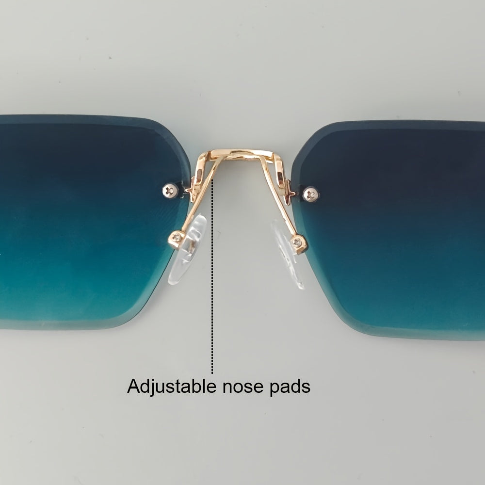 Lightweight Square Eyeglasses for Men Metal Frame Clear Fashion Glasses Everyday Use