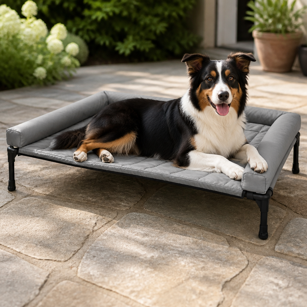 Ortekor Elevated Cooling Mesh Dog Bed (Removable Pillow-Top)