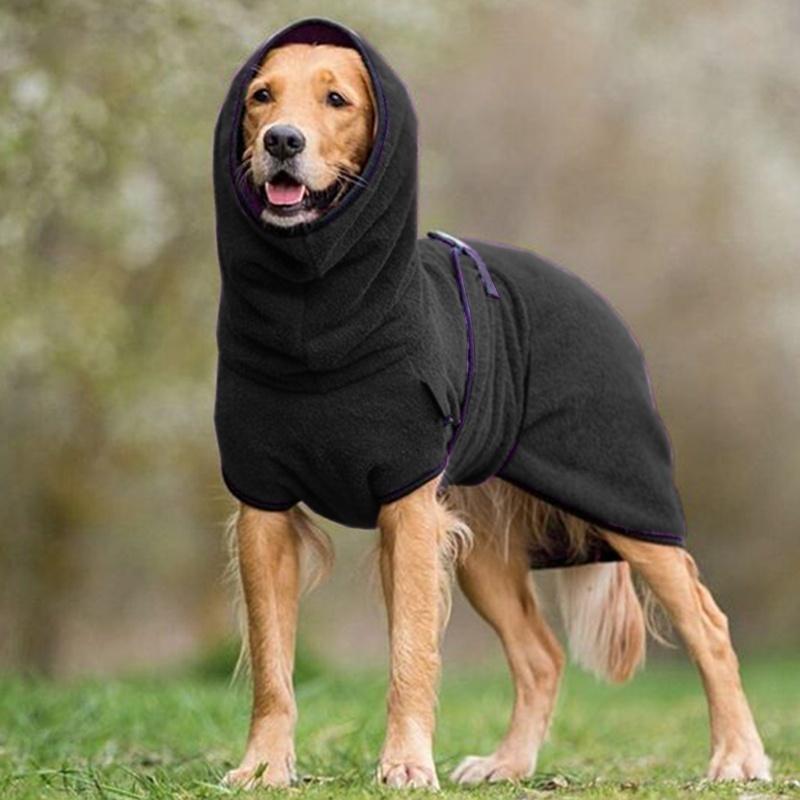Microfiber Dog Bathrobe with Adjustable Buckle & Neck – Quick-Dry Towel Robe for Cats & Dogs, All Sizes – Machine Washable Pet Drying Coat