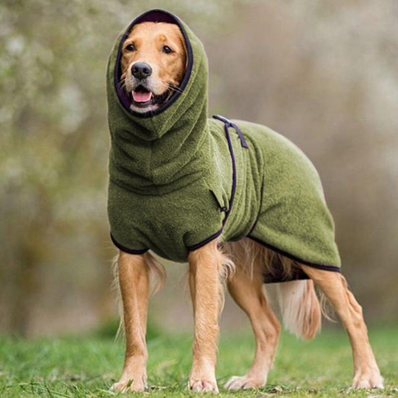 Pet Drying Robe Adjustable Microfiber Towel for Dogs Cats After Bath Grooming Quick-Dry Coat Small to Large Breeds Home Travel