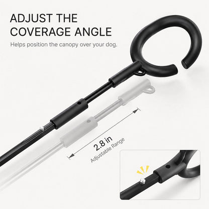 Ortekor Clear Dog Umbrella with Built-In Leash for Rainy Walks & Potty Breaks - Helps Reduce Wet-Coat Cleanup for Small Dogs