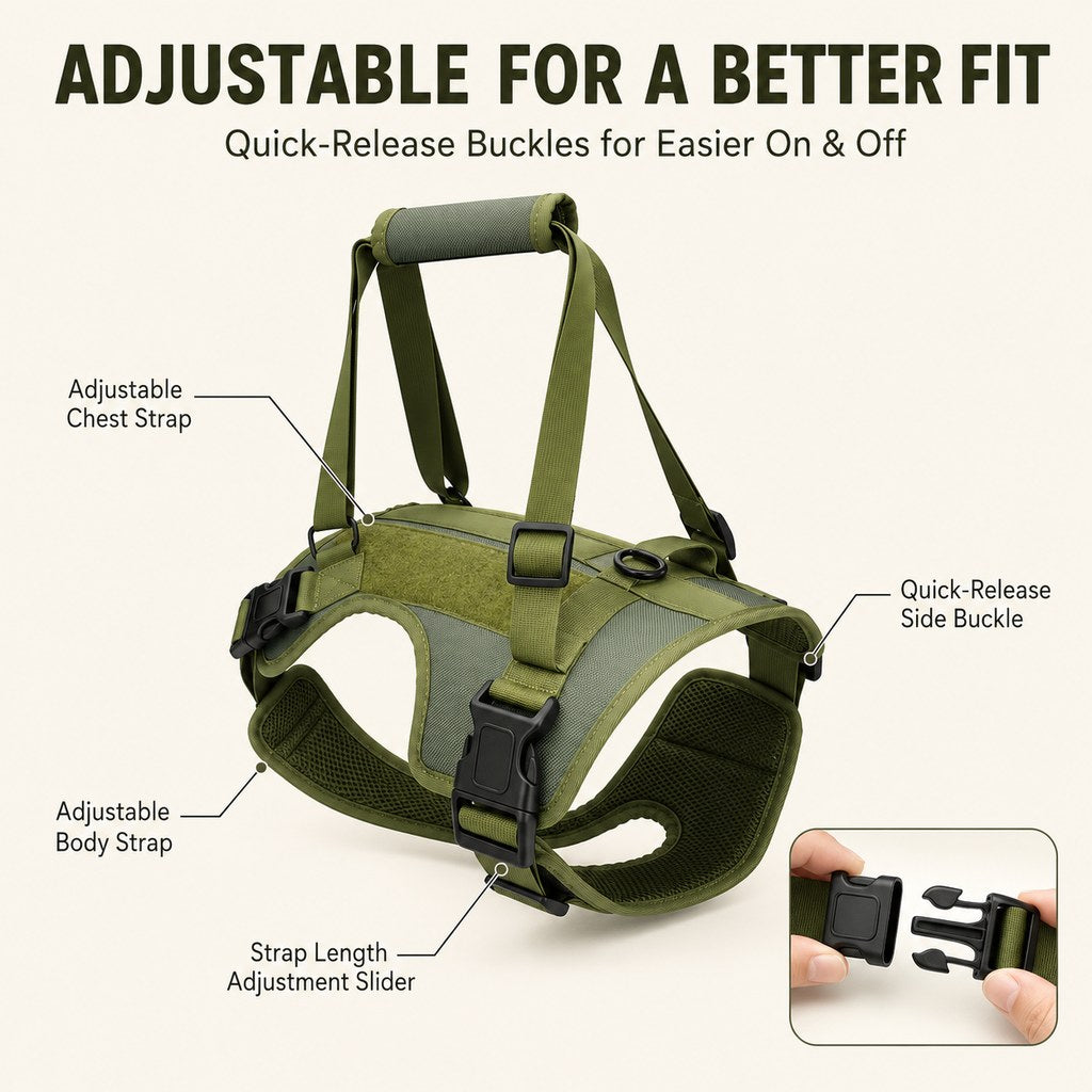 Ortekor Full-Body Dog Lift Support Harness for Stairs, Cars & Limited Mobility
