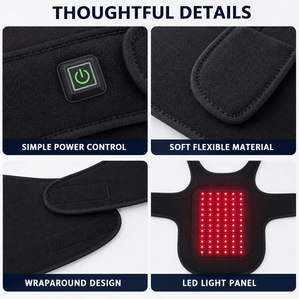 Ortekor Pet Red Light Therapy Vest for Dogs & Cats – 660nm + 850nm Near-Infrared for Back, Hip, Joint & Muscle Comfort – USB or Rechargeable