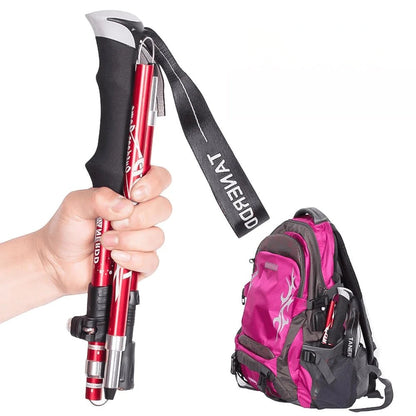 Adjustable Trekking Poles for Hiking, Telescopic Aluminum Trekking Poles with Ergonomic Grip, Lightweight Walking Sticks
