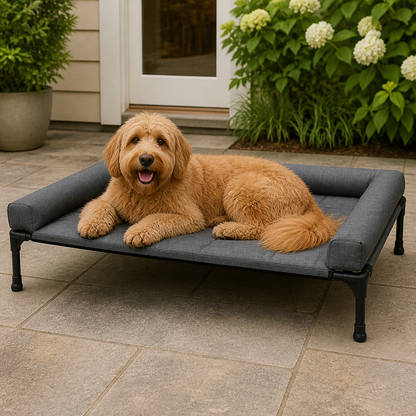 Ortekor Elevated Cooling Mesh Dog Bed (Removable Pillow-Top)