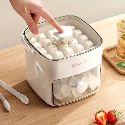 Portable Countertop Ice Machine for Home Bar Kitchen Parties Fast Cube Maker Beverage Cooling Appliance Compact Design for Apartments Condos