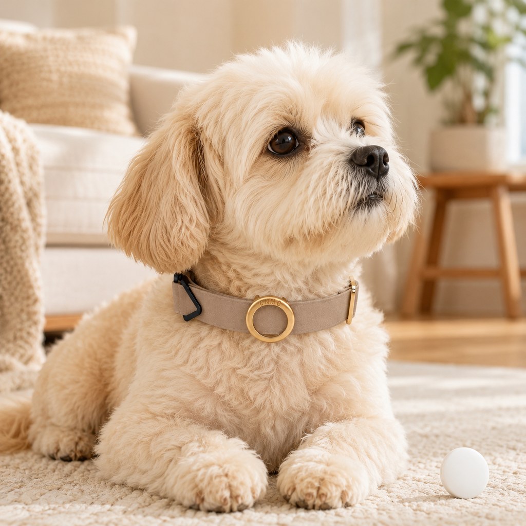 Ortekor AirTag-Compatible Pet Collar Holder for Cats & Small Dogs - No-Dangle Tracker Protection for Home, Walks & Everyday Pet Safety