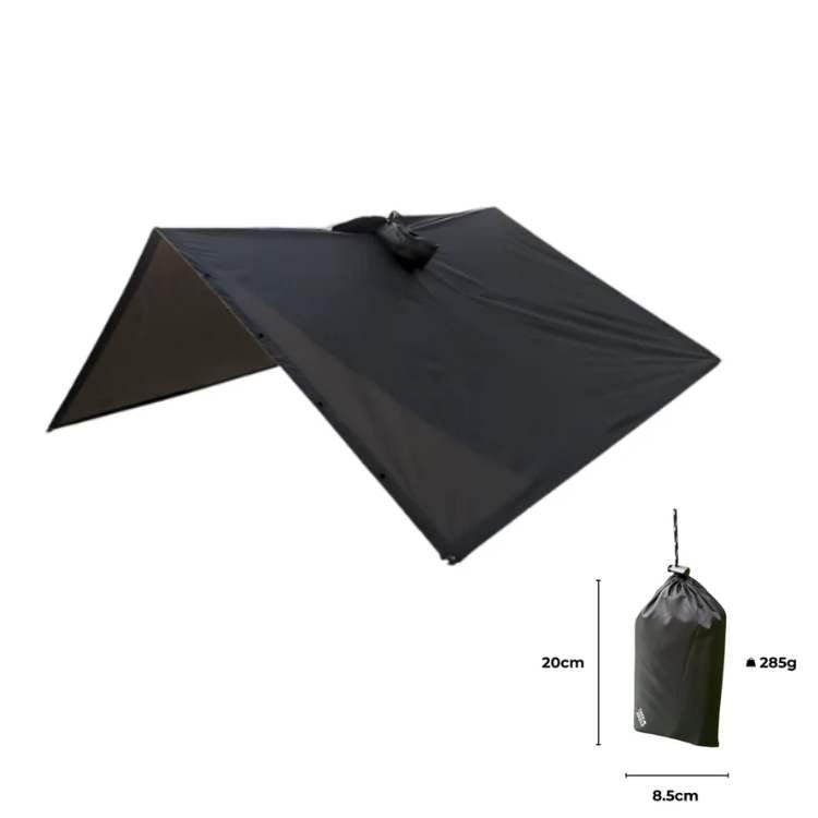 Packable Rain Poncho for Hiking, Camping & Emergency Outdoor Use - Lightweight Waterproof Cover with Hood - Fits Over Backpacks - One Size