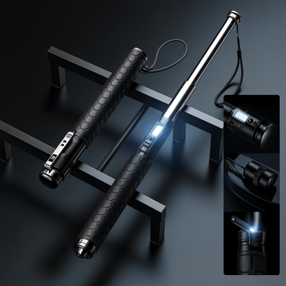 Walking Cane with Quick Deploy Mechanism, Adjustable Walking Stick for Self Defense, Telescopic Walking Stick