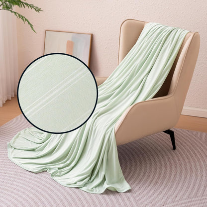 Cooling Comfort | Reversible Lightweight Blanket for Hot Sleepers | Soft Thin Throw for Bed & Couch
