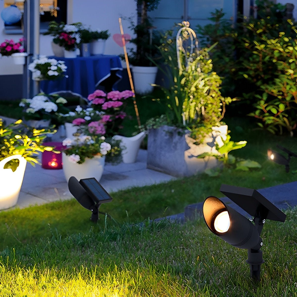 Adjustable LED Accent Light 2.4 Inch Stake Spot for Yard Tree Shrub Path Driveway Patio Weather-Resistant Aluminum Housing Warm White 3000K