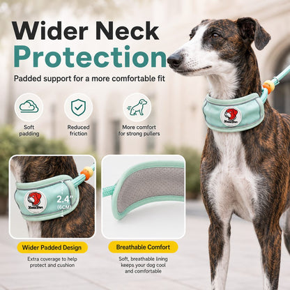 Ortekor Anti-Choke Dog Leash for Everyday Walks - Padded Neck Protection & Better Control for Pullers