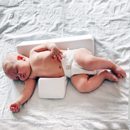Infant Sleep Positioner Wedge for Safe Back Sleeping | Breathable Foam Body Support Cushion for Newborns | Crib Safety Bolster for Babies