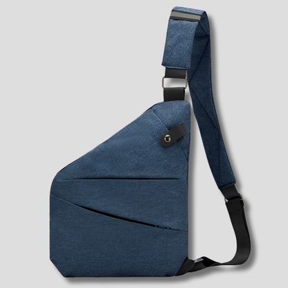 Compact Hardshell Shoulder Pouch with Hidden Compartments & Convertible Straps for Daily Commute