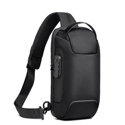 Crossbody Sling Bag with USB Charging Port and TSA Lock for Men & Women | Water-Resistant Chest Pack for Travel, Hiking & Daily Use