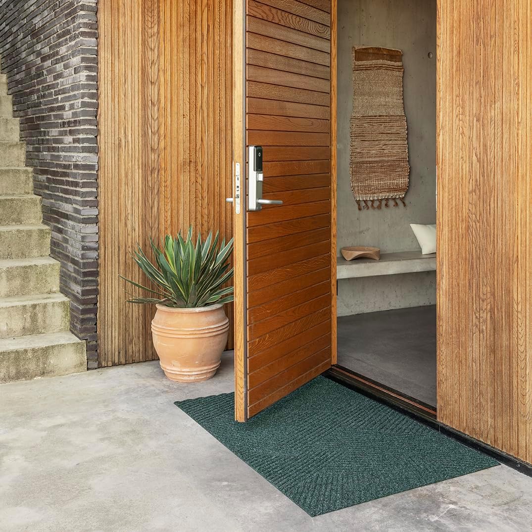 Non-Slip Indoor Outdoor Door Mat | Dirt Trapper Entryway Rug for Home & Patio | Heavy Duty Entrance Floor Mat