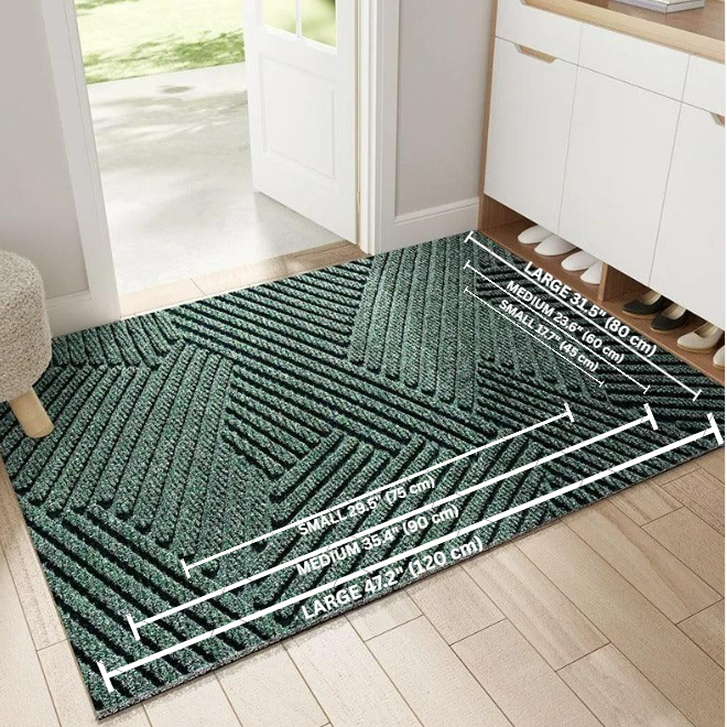 Non-Slip Indoor Outdoor Door Mat | Dirt Trapper Entryway Rug for Home & Patio | Heavy Duty Entrance Floor Mat