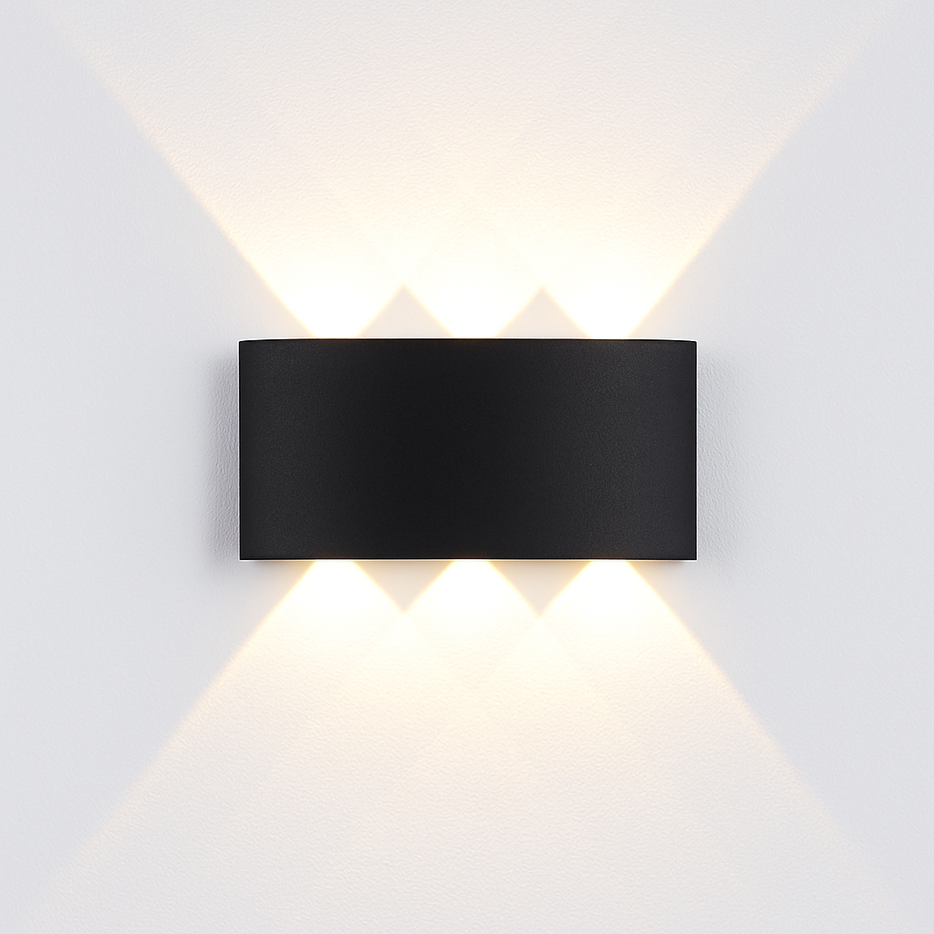 Modern LED Outdoor Wall Light Fixture Black or White for Porch, Garden & Entryway Lighting