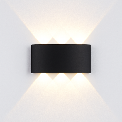 Modern LED Outdoor Wall Light Fixture Black or White for Porch, Garden & Entryway Lighting