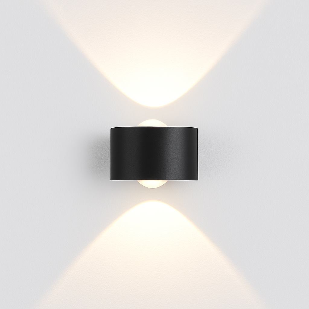 Modern LED Outdoor Wall Light Fixture Black or White for Porch, Garden & Entryway Lighting