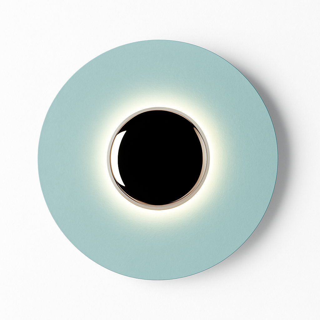 Uplight Metal Disc Wall Sconce Modern Round Circle LED Wall Lamp Painted Finish for Bedroom Living Room Entryway Dining Room
