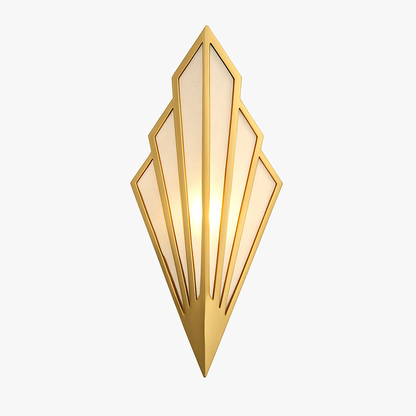 Modern Geometric Triangle Wall Sconce in Painted Metal with Up & Down LED Light for Bedroom, Hallway & Living Room