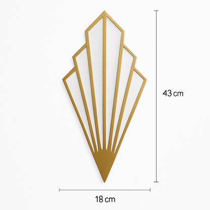 Modern Geometric Triangle Wall Sconce in Painted Metal with Up & Down LED Light for Bedroom, Hallway & Living Room