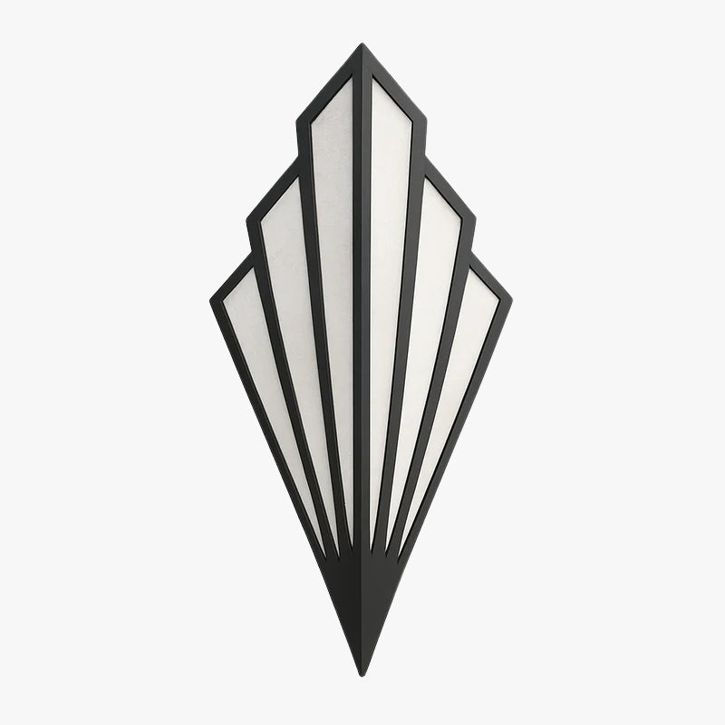 Modern Geometric Triangle Wall Sconce in Painted Metal with Up & Down LED Light for Bedroom, Hallway & Living Room