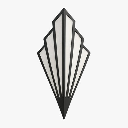 Modern Geometric Triangle Wall Sconce in Painted Metal with Up & Down LED Light for Bedroom, Hallway & Living Room