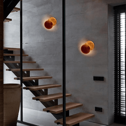 Adjustable Eclipse Wall Sconce 12-Inch Diameter Rotating Metal Disc Black Finish Ambient Accent Light for Bedroom Living Room Hallway Indoor