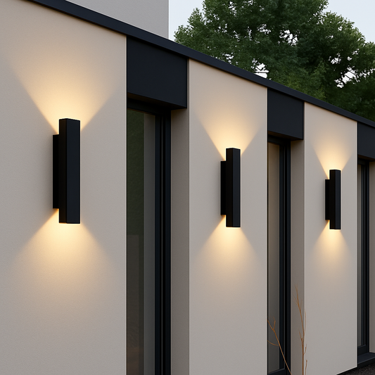 18W LED Outdoor Wall Sconce Black Aluminum Waterproof Porch Light for Patio Garden Entryway Home Exterior IP65