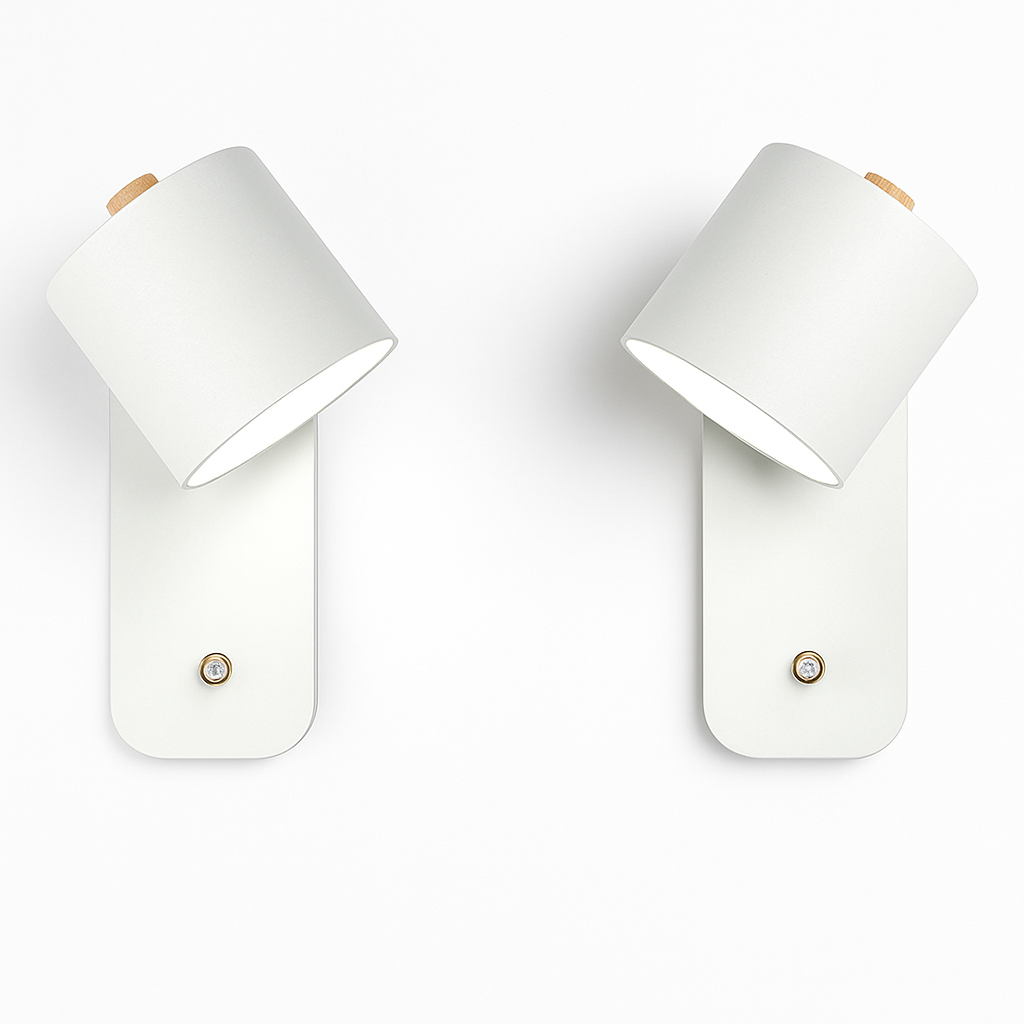 Modern Metal Wall Sconce with Up & Down Light | E27 LED Compatible | Painted Iron Fixture for Bedroom, Hallway, Living Room | Minimalist