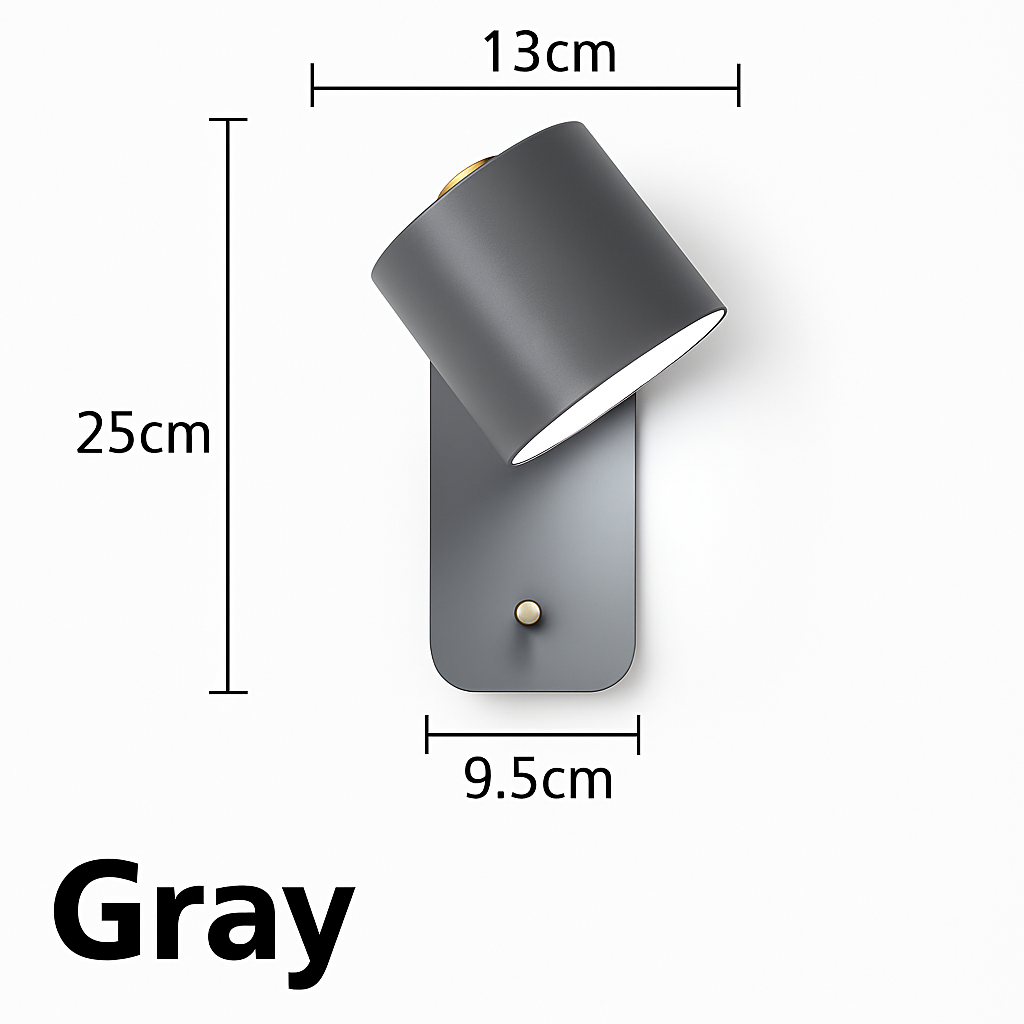 Modern Metal Wall Sconce with Up & Down Light | E27 LED Compatible | Painted Iron Fixture for Bedroom, Hallway, Living Room | Minimalist