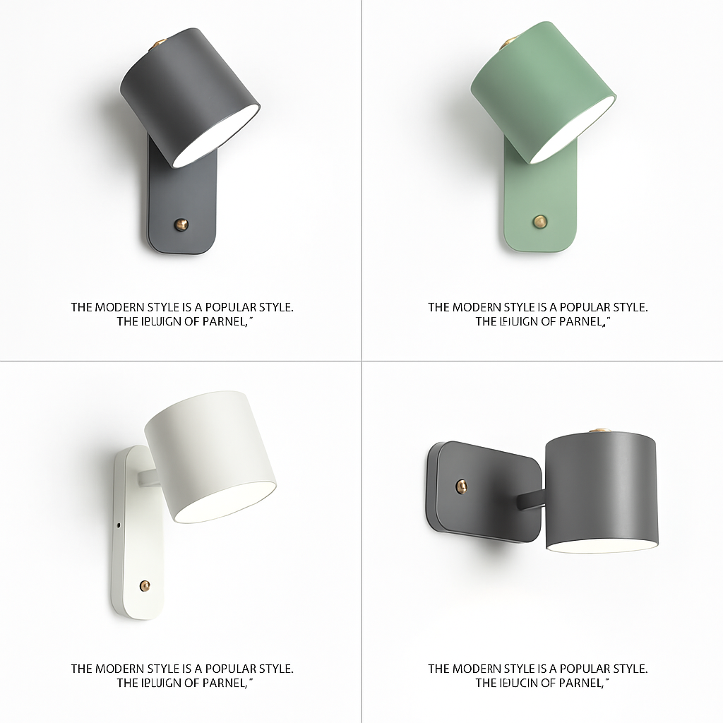 Metal Wall Sconce with Dual-Direction Glow E27 Socket Touch Control Perfect for Bedrooms Hallways and Reading Nooks Modern Minimalist Up-Dow