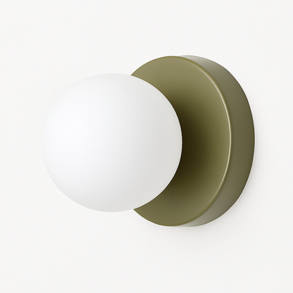 Compact Round Wall Sconce Modern Up Down Light Fixture Metal Bedroom Hallway Accent Lighting for Entryway, Bedside, Living Room &
