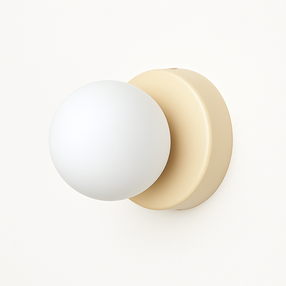 Compact Round Wall Sconce Modern Up Down Light Fixture Metal Bedroom Hallway Accent Lighting for Entryway, Bedside, Living Room &